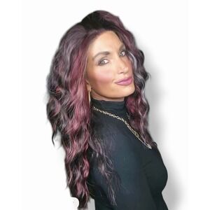 Carkira Jessica Wig Black Forest Cherry 13x4 Lace Front Wavy Heat Resistant